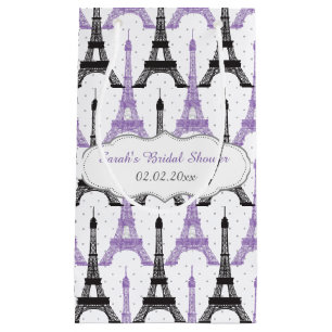 Chic Purple Paris Eiffel Tower Gift Bag