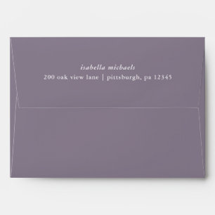 Chic Purple Return Name and Address Wedding Envelope