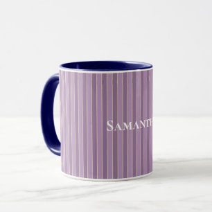 Chic Purple Stripes Mug