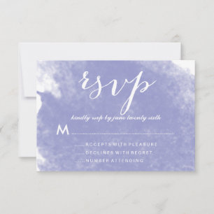 CHIC PURPLE WATERCOLOR WEDDING RSVP CARDS