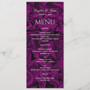 Chic Purple Wedding Menu