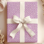 Chic Purple & White Greek Key Maze Wrapping Paper<br><div class="desc">Elevate your gift-giving with this chic and modern wrapping paper featuring a mesmerising purple and white Greek key maze pattern. The intricate design adds a touch of sophistication and intrigue, perfect for special occasions, weddings, or any celebration where you want your gifts to stand out. This versatile wrapping paper is...</div>