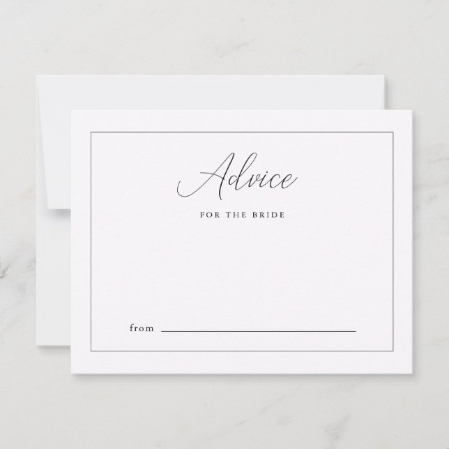 Chic Purple with Calligraphy Advice for the Bride (Front)