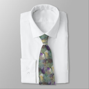 Chic Purple Yellow Green Teal Blue Abstract Art Tie