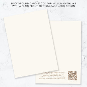 Chic QR Code Gold Cream Background Vellum Overlay Invitation