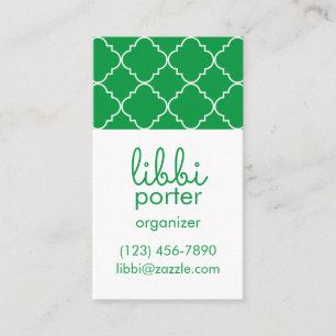 Chic Quatrefoil Business or Contact Cards