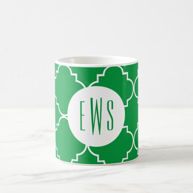 Chic Quatrefoil Monogram Mug (Center)