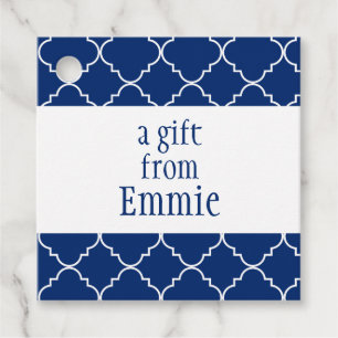 Chic Quatrefoil Personalised Gift or Favour Tags