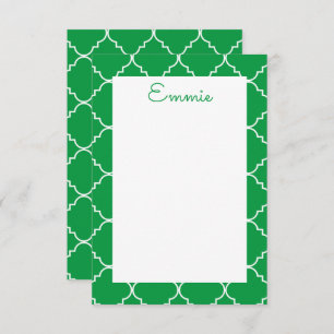 Chic Quatrefoil Personalised Note Cards