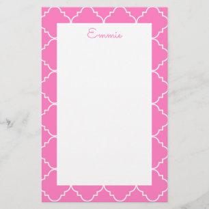 Chic Quatrefoil Personalised Stationery
