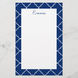 Chic Quatrefoil Personalised Stationery