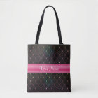 Chic Quilted Pink Black Colourful Personalised