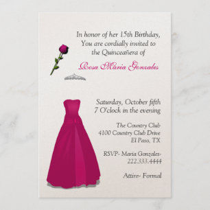 Chic Quinceañera Invitation