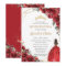 Chic Quinceañera Red Roses Flowers Floral Princess