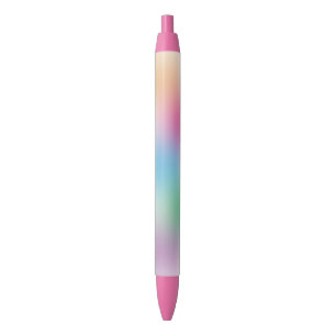 Chic Rainbow Colours Colourful Trendy Template Blue Ink Pen
