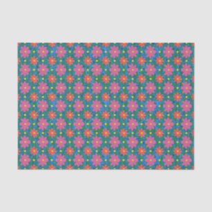 Chic Rangoli Flowers and Polka Dots Tissue Paper