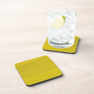 Chic Rapeseed Flowers Field Hard plastic coaster