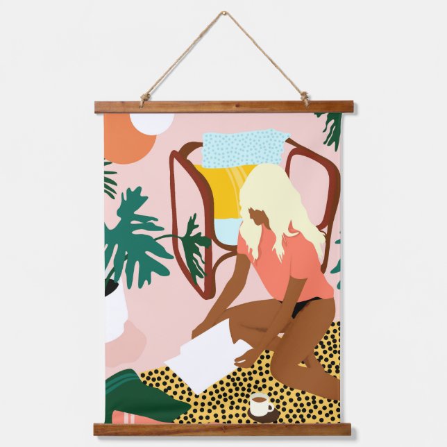 Chic Reading Corner Hanging Tapestry (Front)