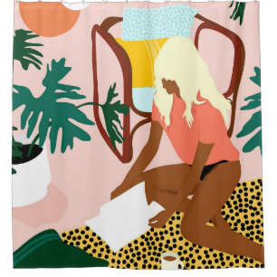 Chic Reading Corner Shower Curtain
