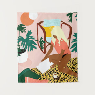 Chic Reading Corner Tapestry