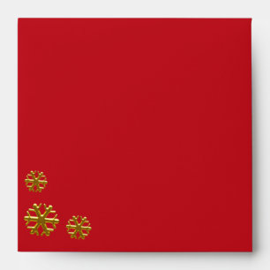 Chic Red and Gold Christmas Envelope