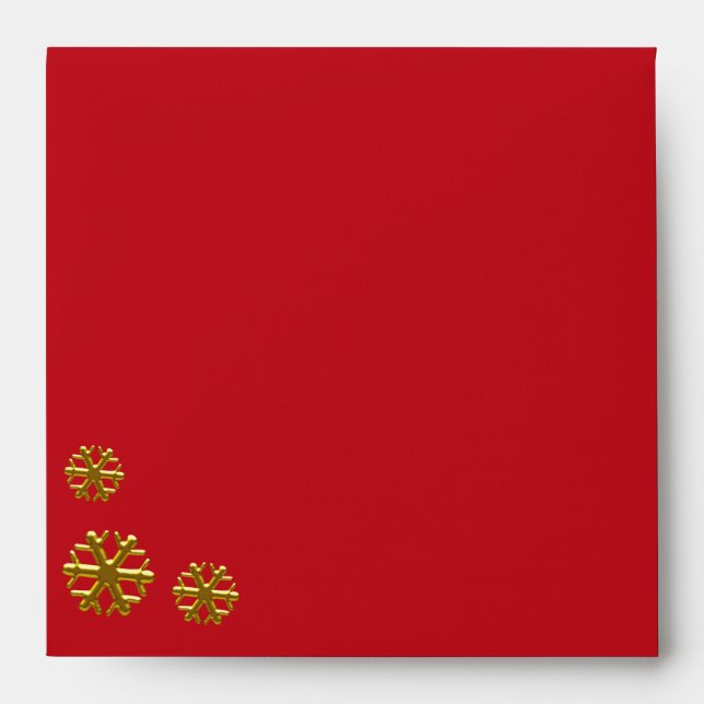 Chic Red and Gold Christmas Envelope (Front)