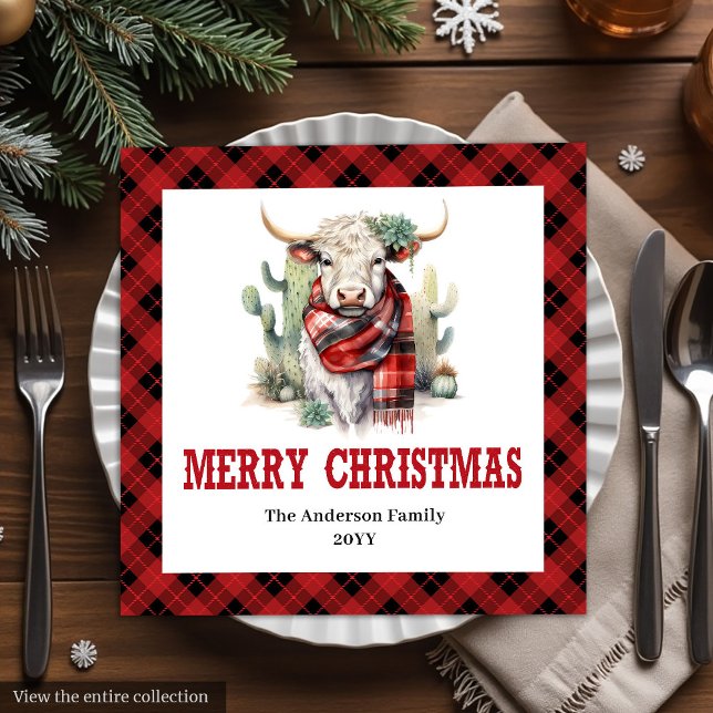 Chic Red black Western napkins for Christmas table (Red black Western napkins for Christmas table decor

)