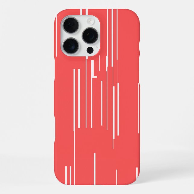 Chic Red Case: Vibrant Minimalism iPhone Case (Back)