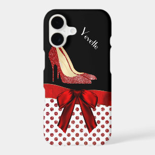 Chic Red Glitter Stilettos iPhone 7 Plus Case