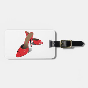 Chic Red High Heels Glamourous Stiletto Fashion  Luggage Tag