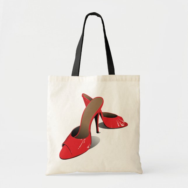 Chic Red High Heels Glamourous Stiletto Fashion  Tote Bag (Front)