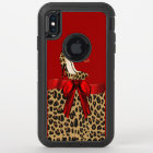 Chic Red & Jaguar Print iPhone 7 Plus Case