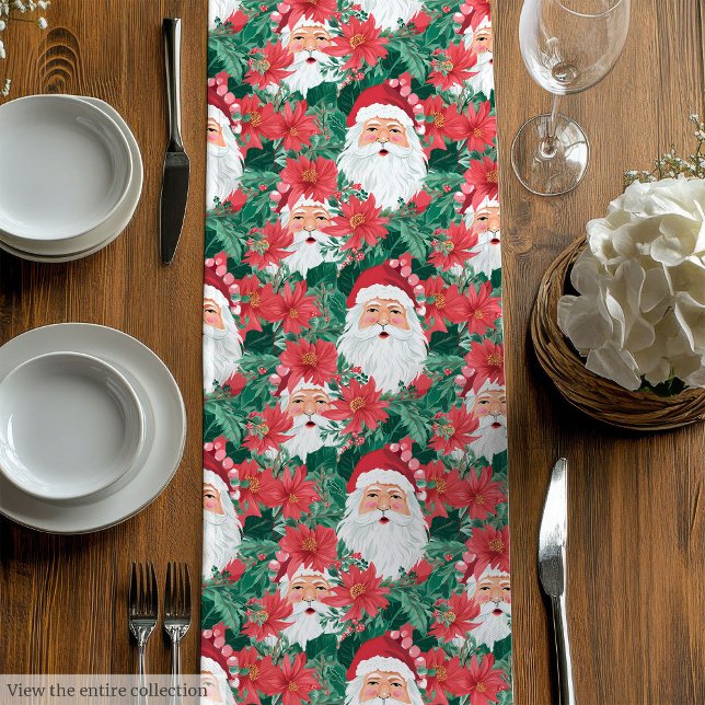 Chic red pink preppy Christmas table runner gift (Chic red pink preppy Christmas table runner gift)