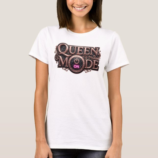 Chic Red QUEEN MODE Shirt Design (Front)
