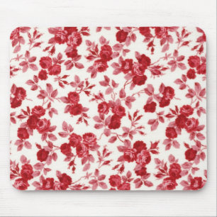 Chic Red Roses Mouse Pad