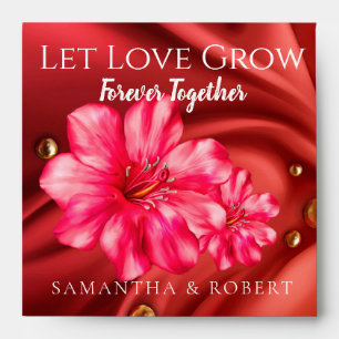 Chic Red Rosy Roses Wedding Bridal Favour Seeds Envelope