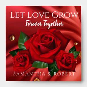 Chic Red Turkish Roses Wedding Favour Flower Seeds Envelope