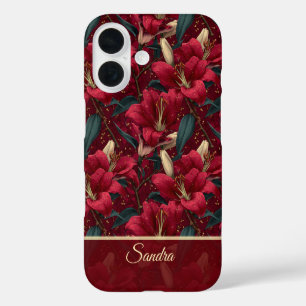 Chic Retirement Gift Lilies Custom iPhone 16 Case