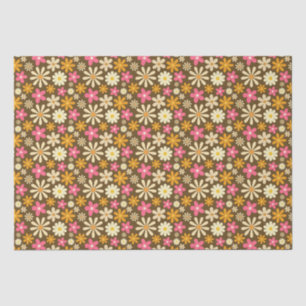 Chic Retro 70s Groovy Hippie Flower Tissue Paper