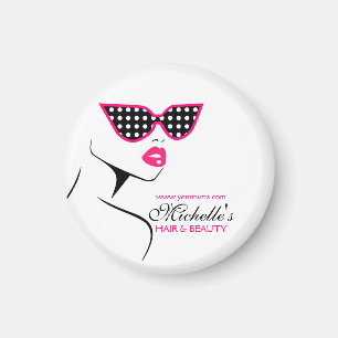 Chic Retro Black Pink Polka Dot Sunglasses Beauty Magnet