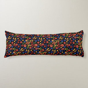 Chic Retro Floral Print Custom Body Pillow