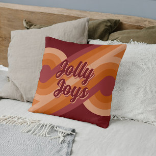 Chic Retro Funky Abstract Waves Art Pattern Cushion