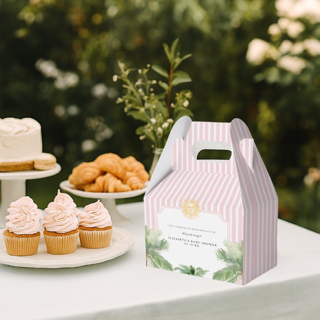 Chic Retro Palm Springs Baby Shower  Favour Box (Creator Uploaded)