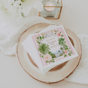 Chic Retro Palm Springs   Baby Shower Napkin