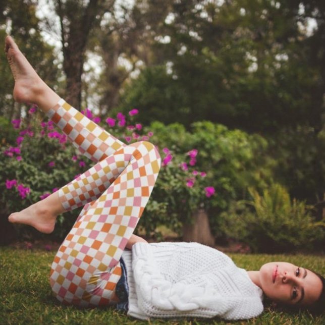 Chic Retro Urban Chequerboard Leggings (Creator Uploaded)