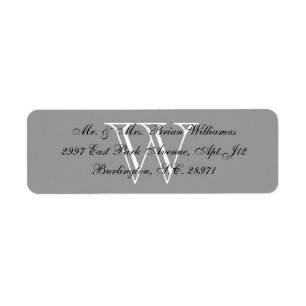 CHIC-RETURN ADDRESS LABEL_GRAY/BLACK/WHITE