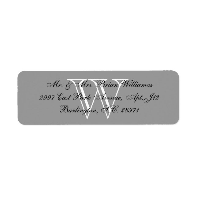 CHIC-RETURN ADDRESS LABEL_GRAY/BLACK/WHITE (Front)
