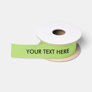 CHIC RIBBON_179 GREEN SOLID. BLACK DIY TEXT SATIN RIBBON