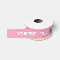 CHIC RIBBON_247 PINK SOLID. WHITE DIY TEXT