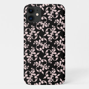 Chic Rococo Pink Black Ornament Pattern    Case-Ma iPhone 11 Case